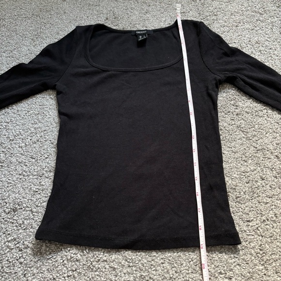 3/$25 Forever21 Square neck Longsleeve Ribbed Top - Picture 6 of 6